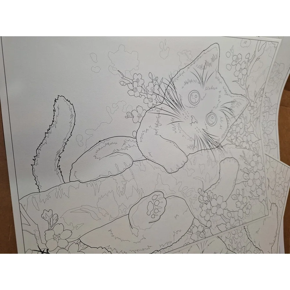 Bradford Exchange Kayomi Harai Artistic Escapes Coloring Kit Kittens & Pencils